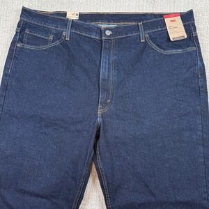 Levi's 550 Mens 44x32 Relaxed Fit Stretch Dark Wash Denim Blue Jeans